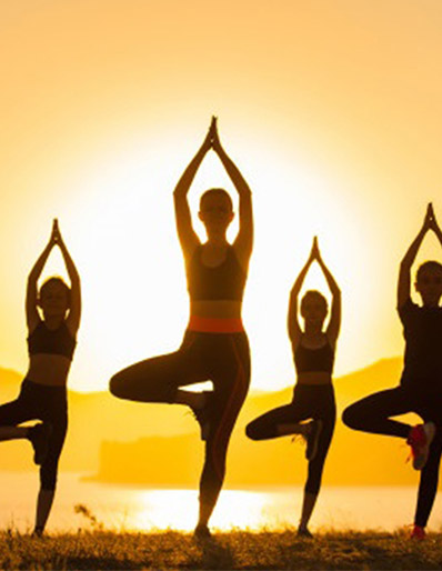 Traditional Hatha Yoga practice session